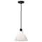Nuvo Russel - 10 Inch Mini Pendant - Matte Black with Satin White Glass 60/8024 - alternate 8
